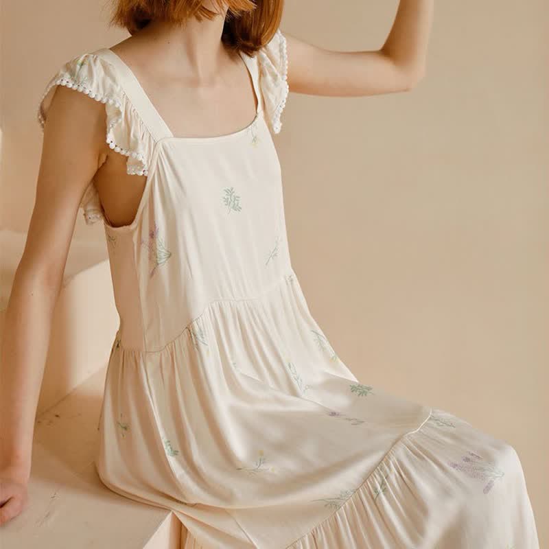 Ownkoti Charming Rural Style Satin Nightwear for Maximum Comfort