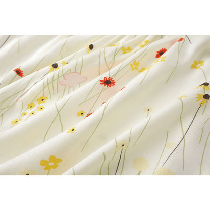 Ownkoti Flower Leaf Breathable V-neck Loungewear Set - Comfortable and Stylish Relaxation Wear