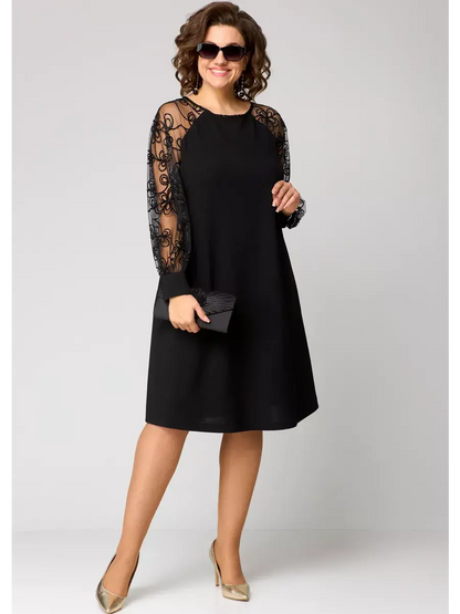 Avero | Elegant Sexy Black Lace Dress