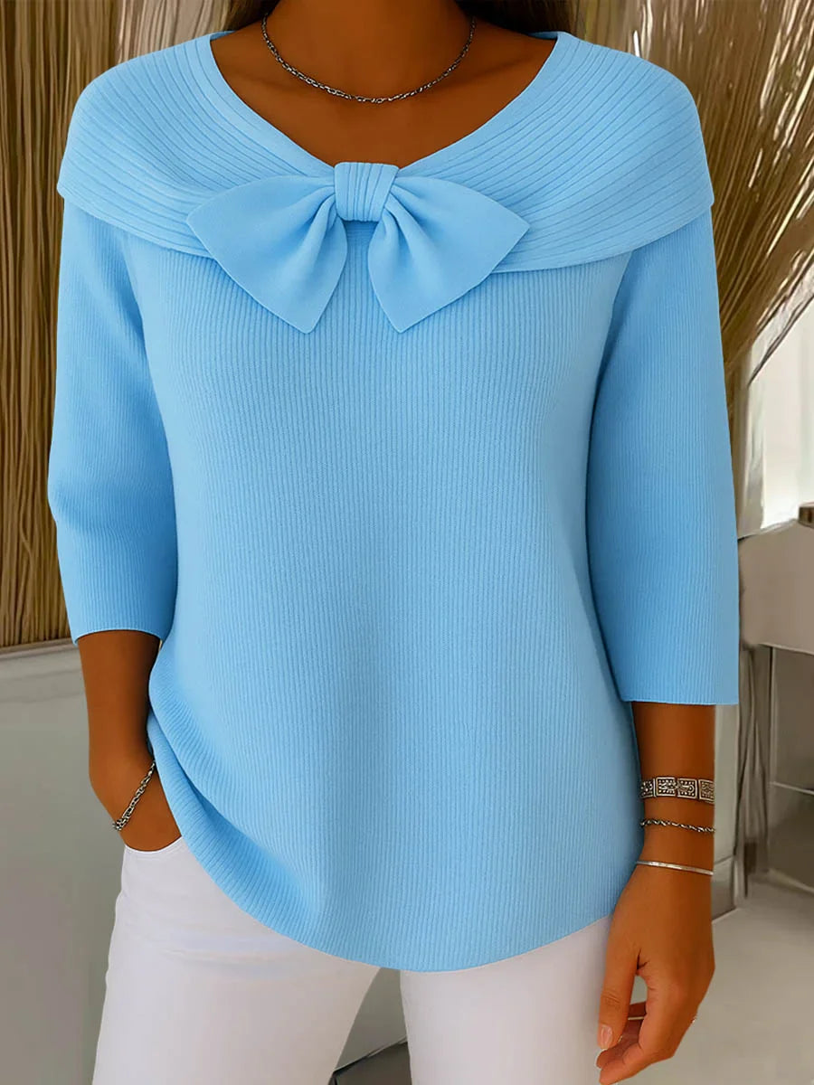 Women’s Casual Bow Knit Sweater
