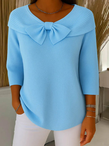 Women’s Casual Bow Knit Sweater