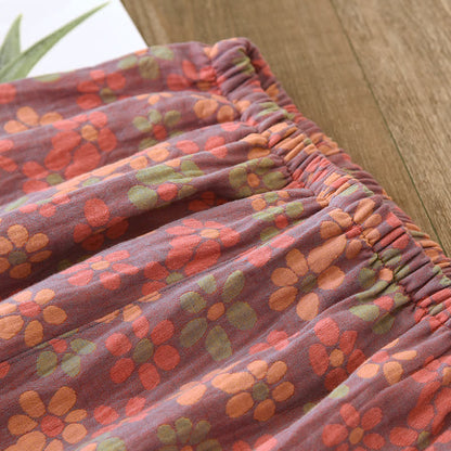 Ownkoti Cotton Gauze Pajama Set with Long Sleeve Design for Optimal Comfort