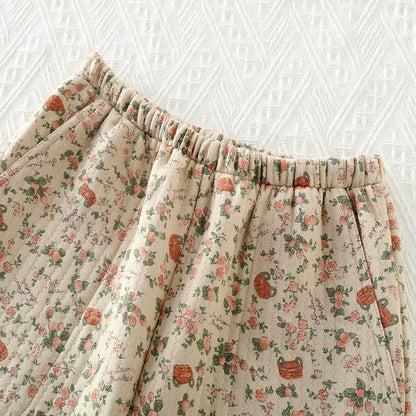 Ownkoti Vintage Rose Garden Cotton Lounge Set - Elegant Comfort for Relaxed Days