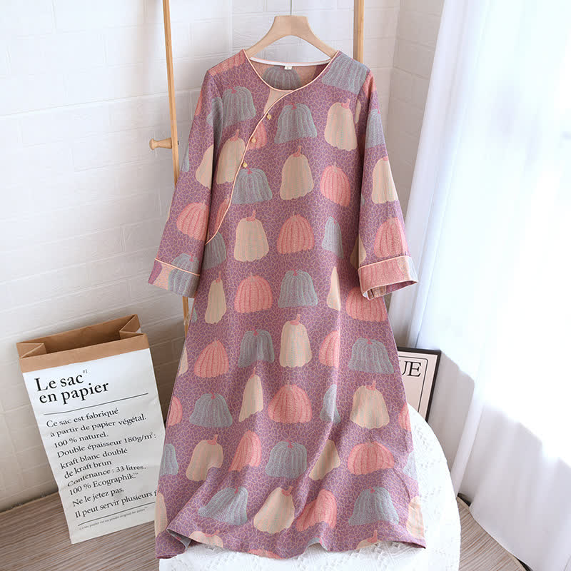 Pure Cotton Rural Pumpkin Style Pajama Set, Comfortable and Soft, Casual and Fashionable