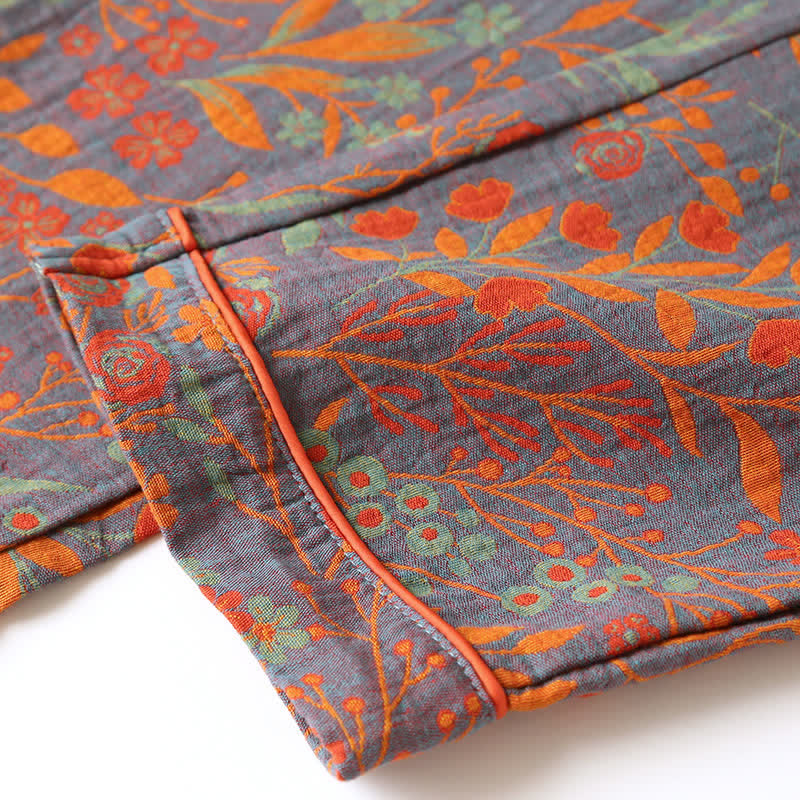 Ownkoti Vintage Leaf Cotton Lounge Set for Stylish Comfort