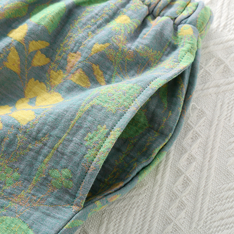 Ownkoti Short Pants and Short Sleeve Crop Top Set for Comfort and Style