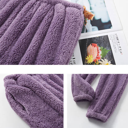 Ownkoti Cozy V-Neck Winter Lounge Set for Warm Comfort