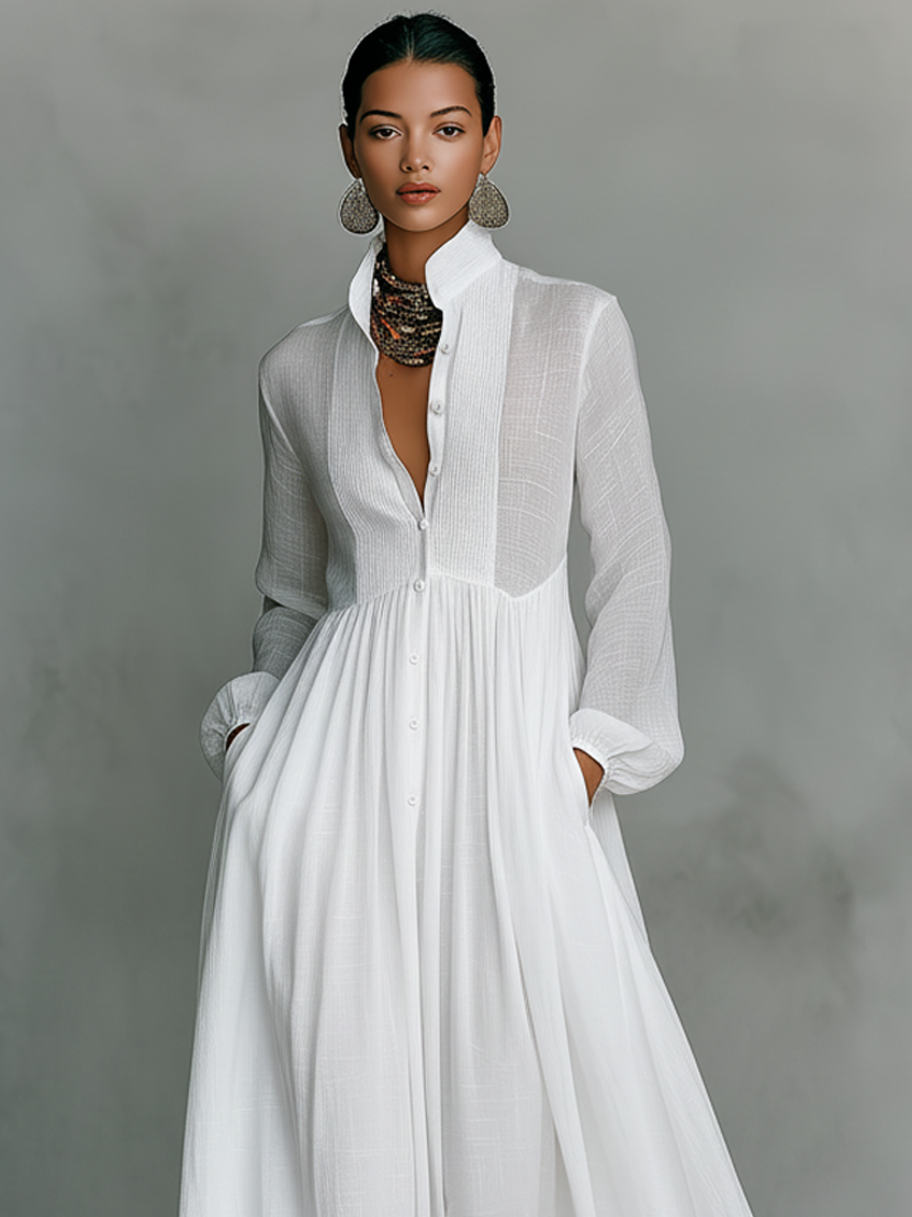 Maxi Dress for Women in Cotton and Linen
