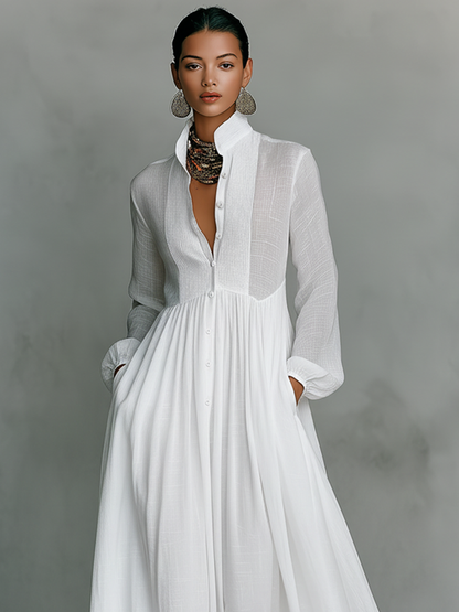 Maxi Dress for Women in Cotton and Linen