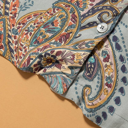 Ownkoti Blue Feather Breathable Loungewear Set for Comfortable Relaxation