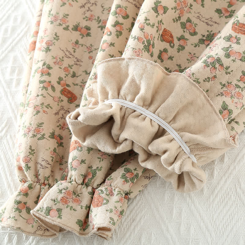 Ownkoti Vintage Rose Garden Cotton Lounge Set - Elegant Comfort for Relaxed Days