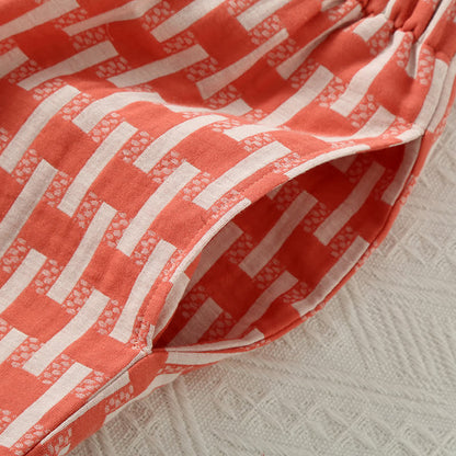 Ownkoti Cotton Gauze Round Neck Pajama Set for Comfort and Style