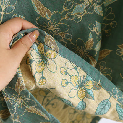 Vintage Floral Cotton Comfortable Casual Pajama Set