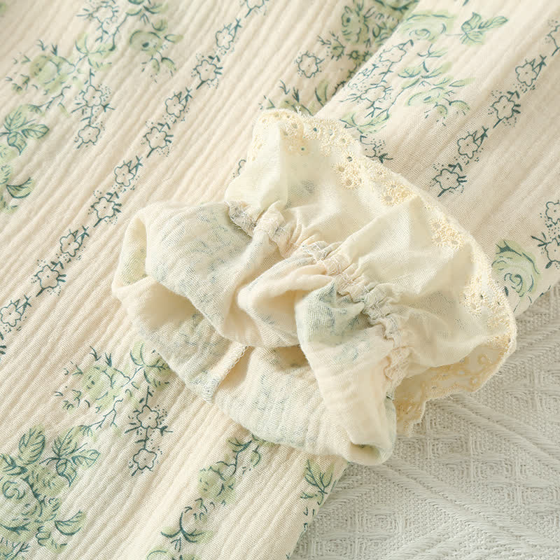 Ownkoti Women's Nightgown made of breathable double-layer cotton gauze for maximum comfort