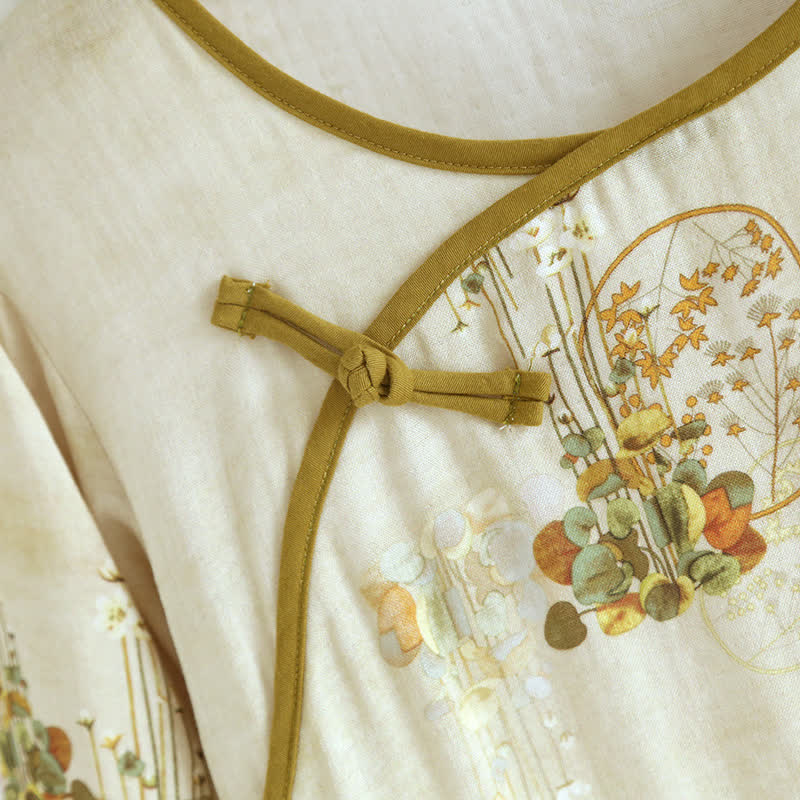 Ownkoti Vintage Floral Bamboo Fiber Pajama Set for Stylish Comfort