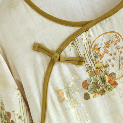 Ownkoti Vintage Floral Bamboo Fiber Pajama Set for Stylish Comfort