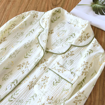 Ownkoti Floral Cotton Double Gauze Pajama Set - Comfortable & Stylish Sleepwear