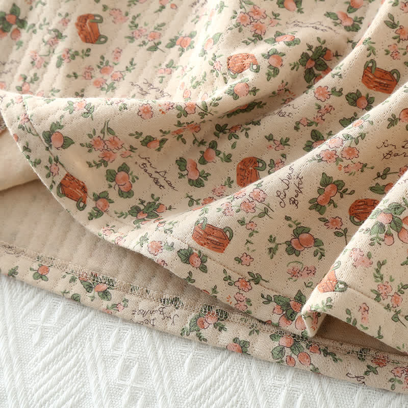 Ownkoti Vintage Rose Garden Cotton Lounge Set - Elegant Comfort for Relaxed Days