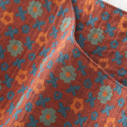 Ownkoti Women's Floral Round Neck Soft Cotton Sleep Dress - Comfortable and Elegant Nighttime Companion