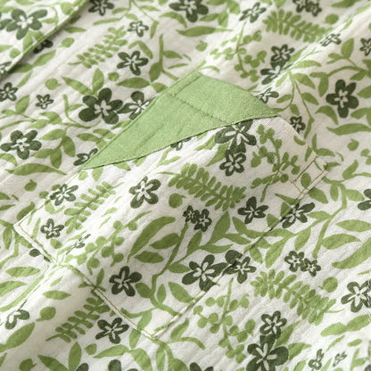 Ownkoti Casual Cotton Clothing Set with Pastoral Style and Floral Design