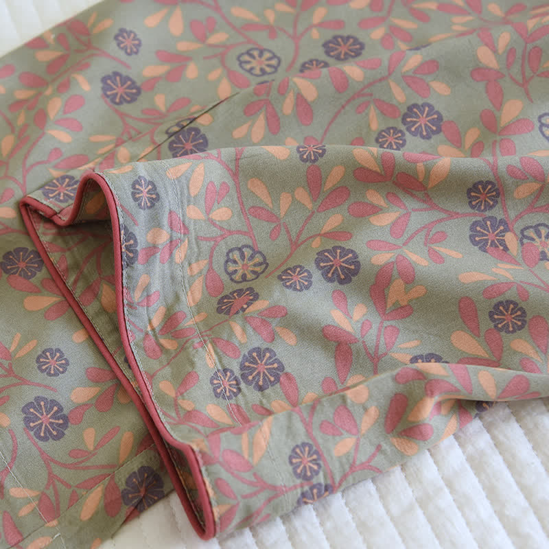 Ownkoti Floral Print Comfortable and Breathable Loungewear Set