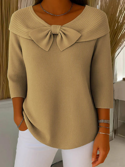 Women’s Casual Bow Knit Sweater