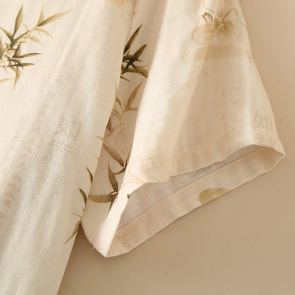 Majestic Persimmon Double Layer Gauze Nightwear Set for Comfort and Elegance