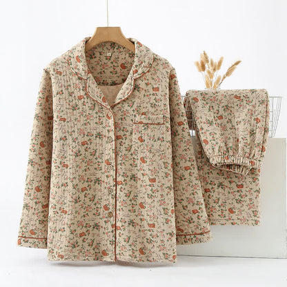 Ownkoti Rustic Rugged Rose Cotton Pajama Set for Women and Men