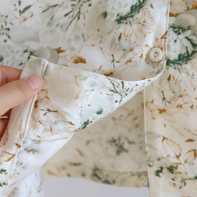 Rustic Charm Satin Pajama Set for Comfortable Nighttime Wear