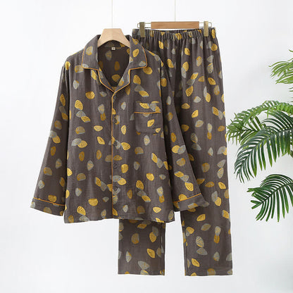 Ownkoti Deluxe Shell Cotton Lapel Pajama Set for Ultimate Comfort