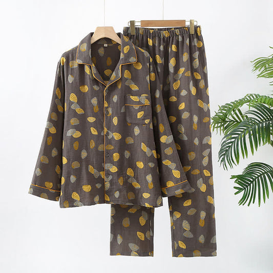 Ownkoti Deluxe Shell Cotton Lapel Pajama Set for Ultimate Comfort