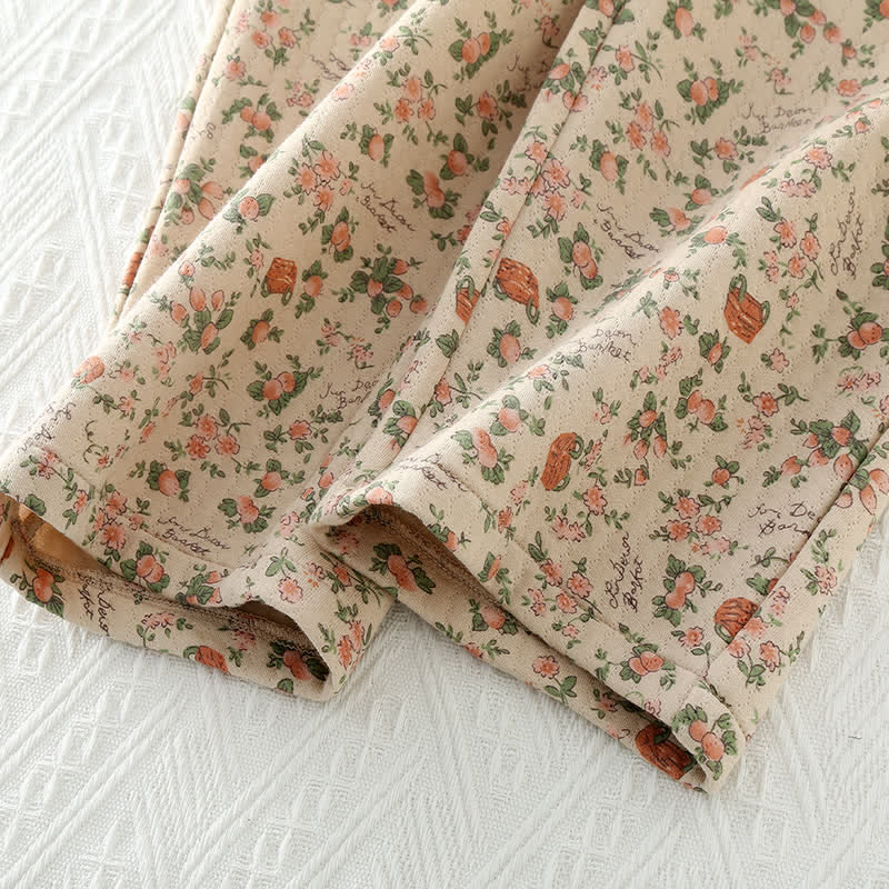 Ownkoti Rustic Rugged Rose Cotton Pajama Set for Women and Men