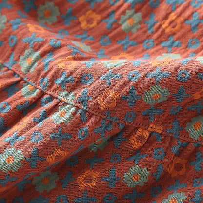 Ownkoti Women's Floral Round Neck Soft Cotton Sleep Dress - Comfortable and Elegant Nighttime Companion