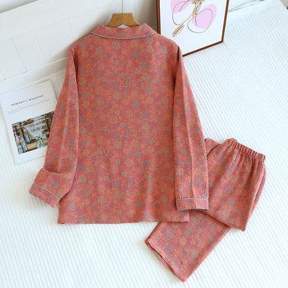 Ownkoti Elegance Rose Flower Cotton Pajama Set for Comfortable Nightwear