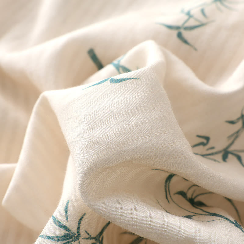 Rustic Style Bamboo Fiber Cotton Gauze Pajama Set