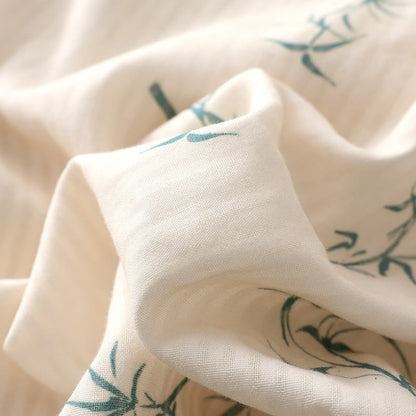 Rustic Style Bamboo Fiber Cotton Gauze Pajama Set
