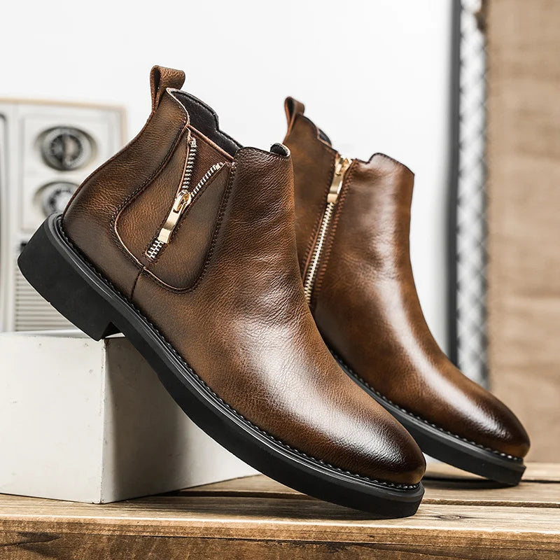 Stylish Leather Chelsea Boots