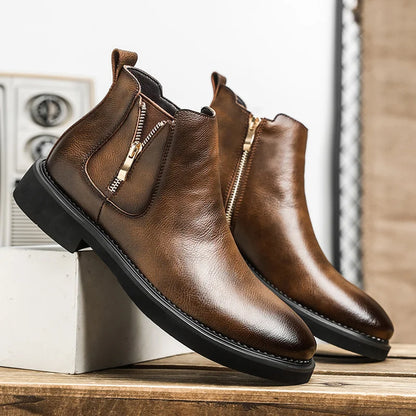 Stylish Leather Chelsea Boots