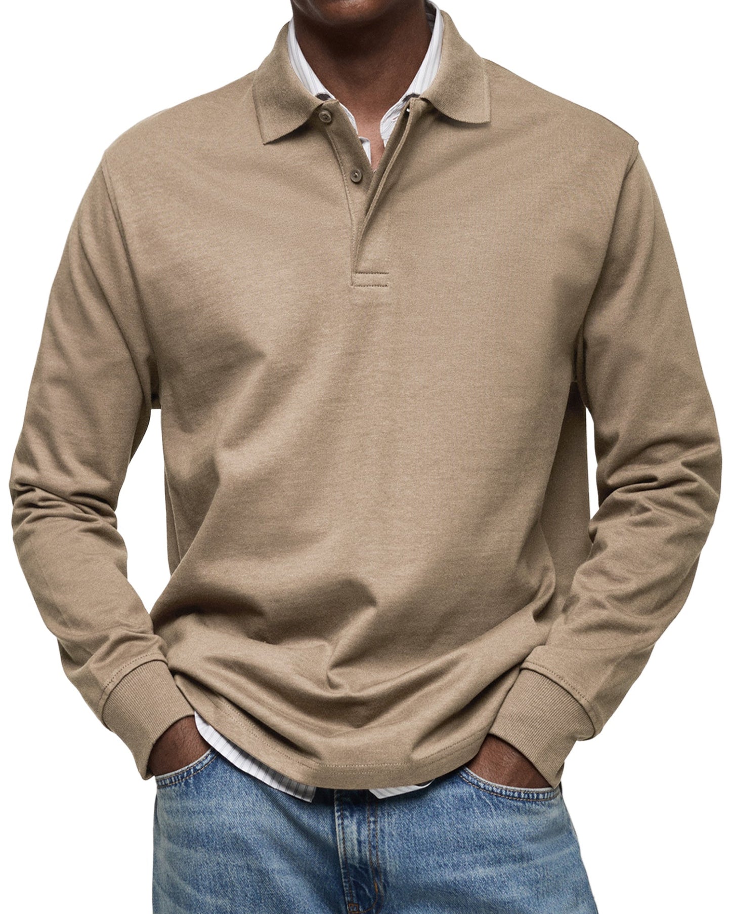Elegant Long-Sleeve Polo