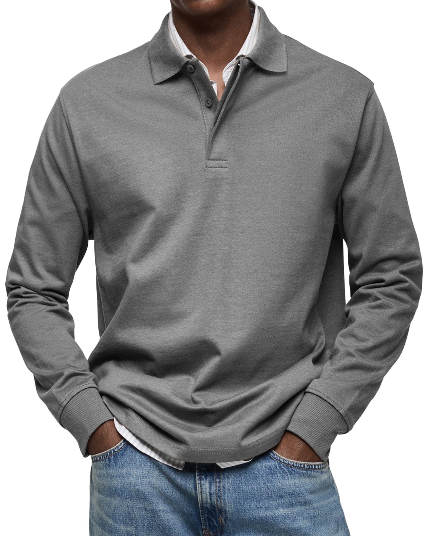 Elegant Long-Sleeve Polo