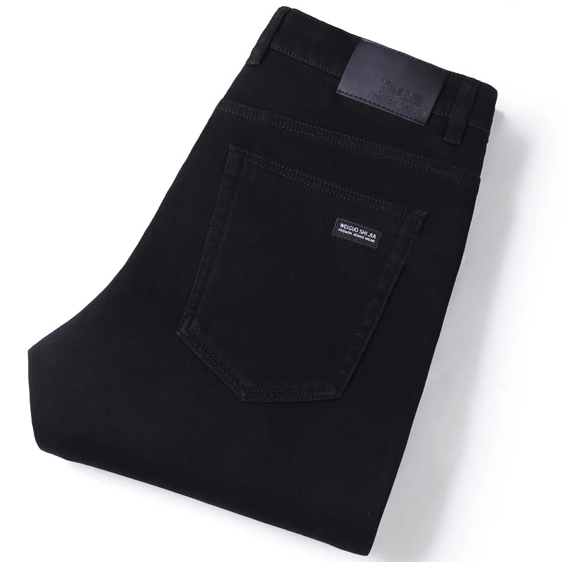 Pure Black Comfort Jeans