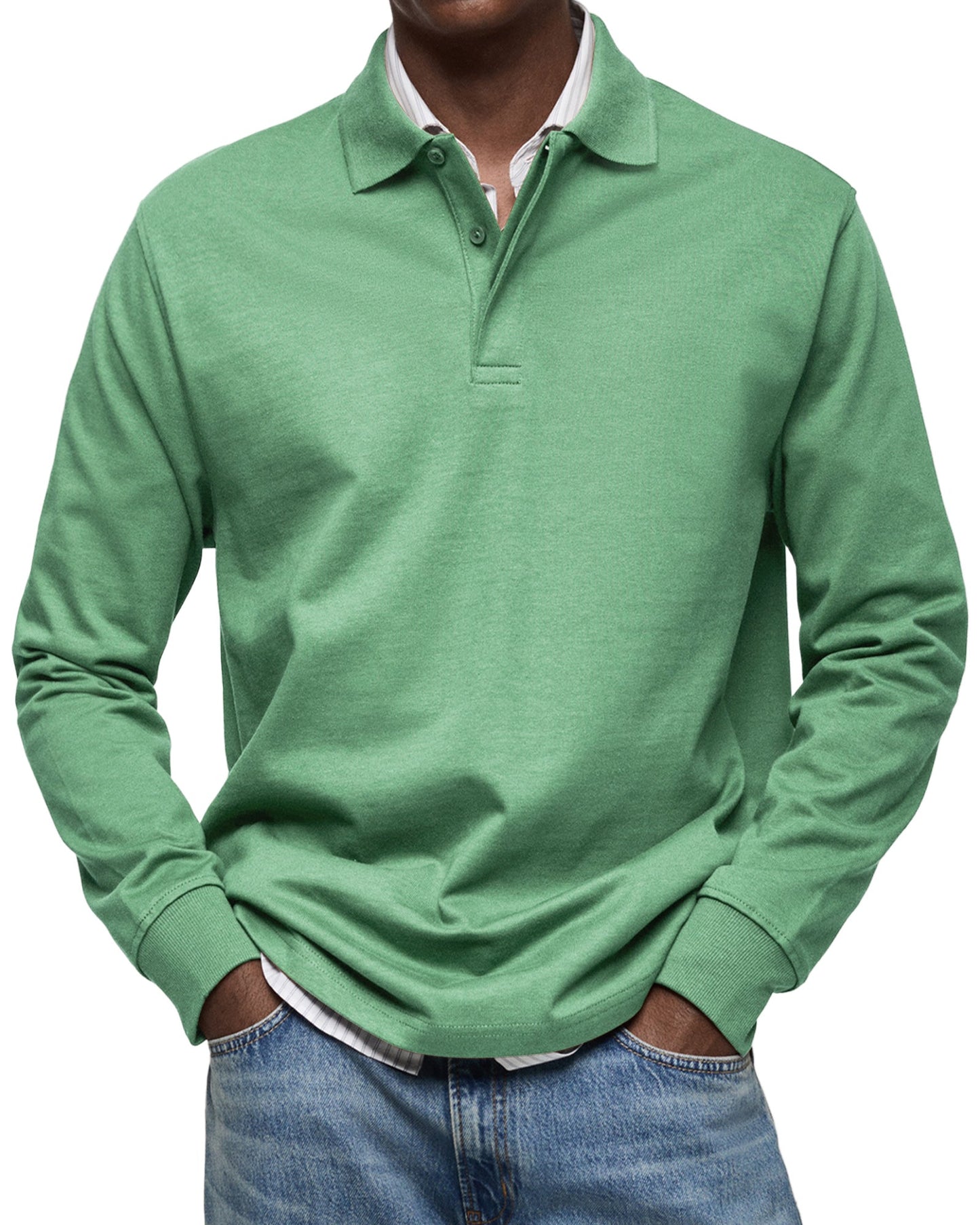 Elegant Long-Sleeve Polo