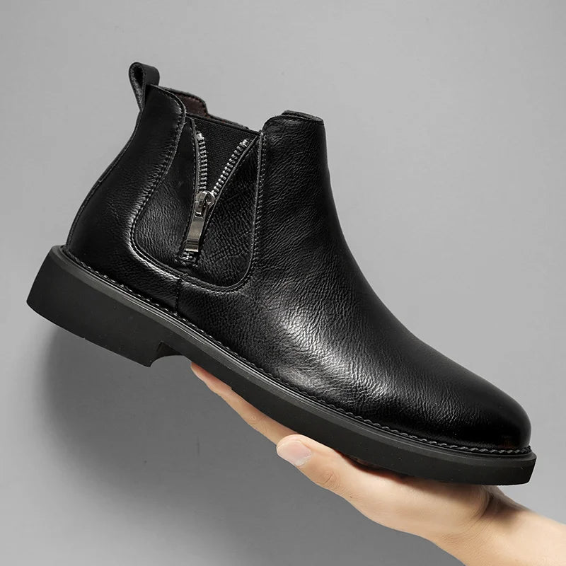 Stylish Leather Chelsea Boots
