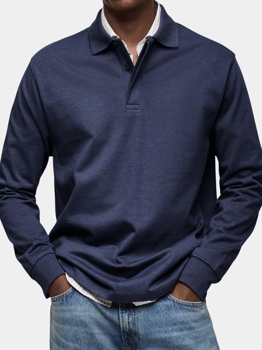 Elegant Long-Sleeve Polo