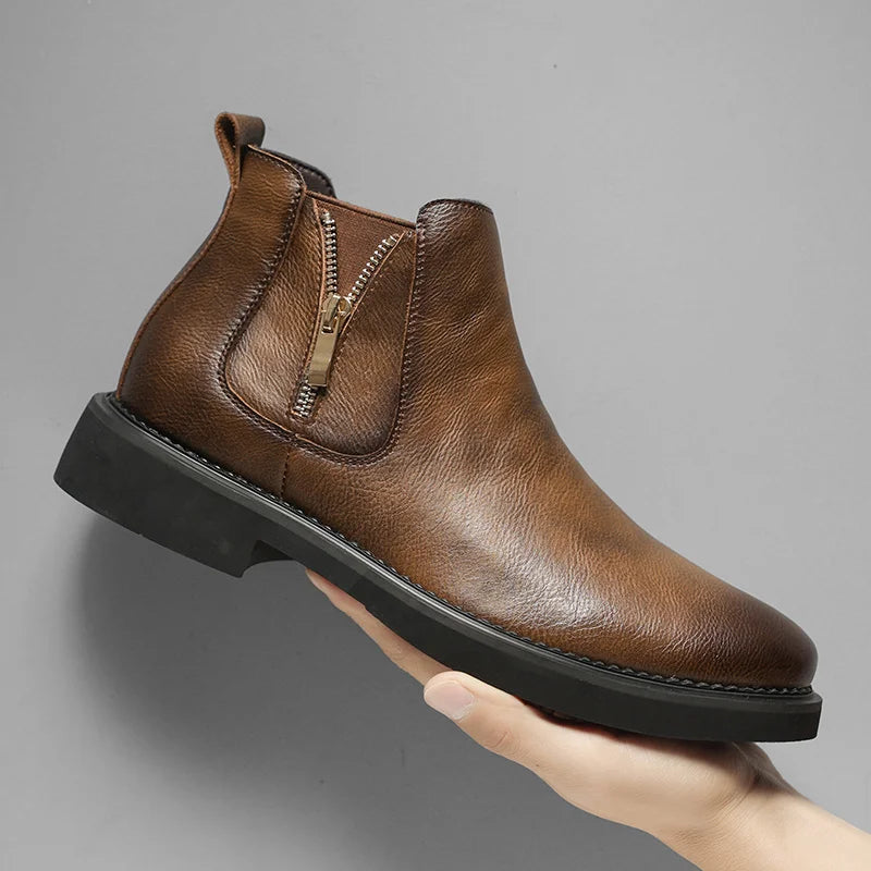 Stylish Leather Chelsea Boots