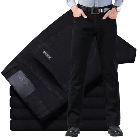 Pure Black Comfort Jeans