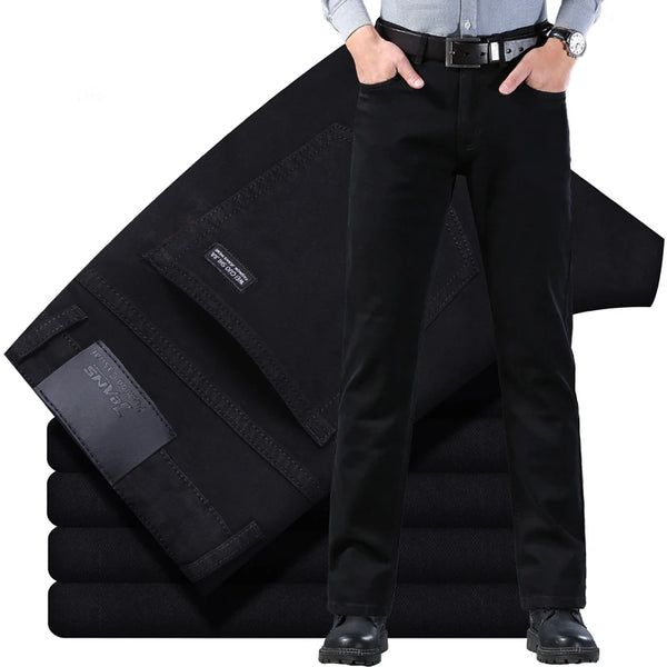 Pure Black Comfort Jeans