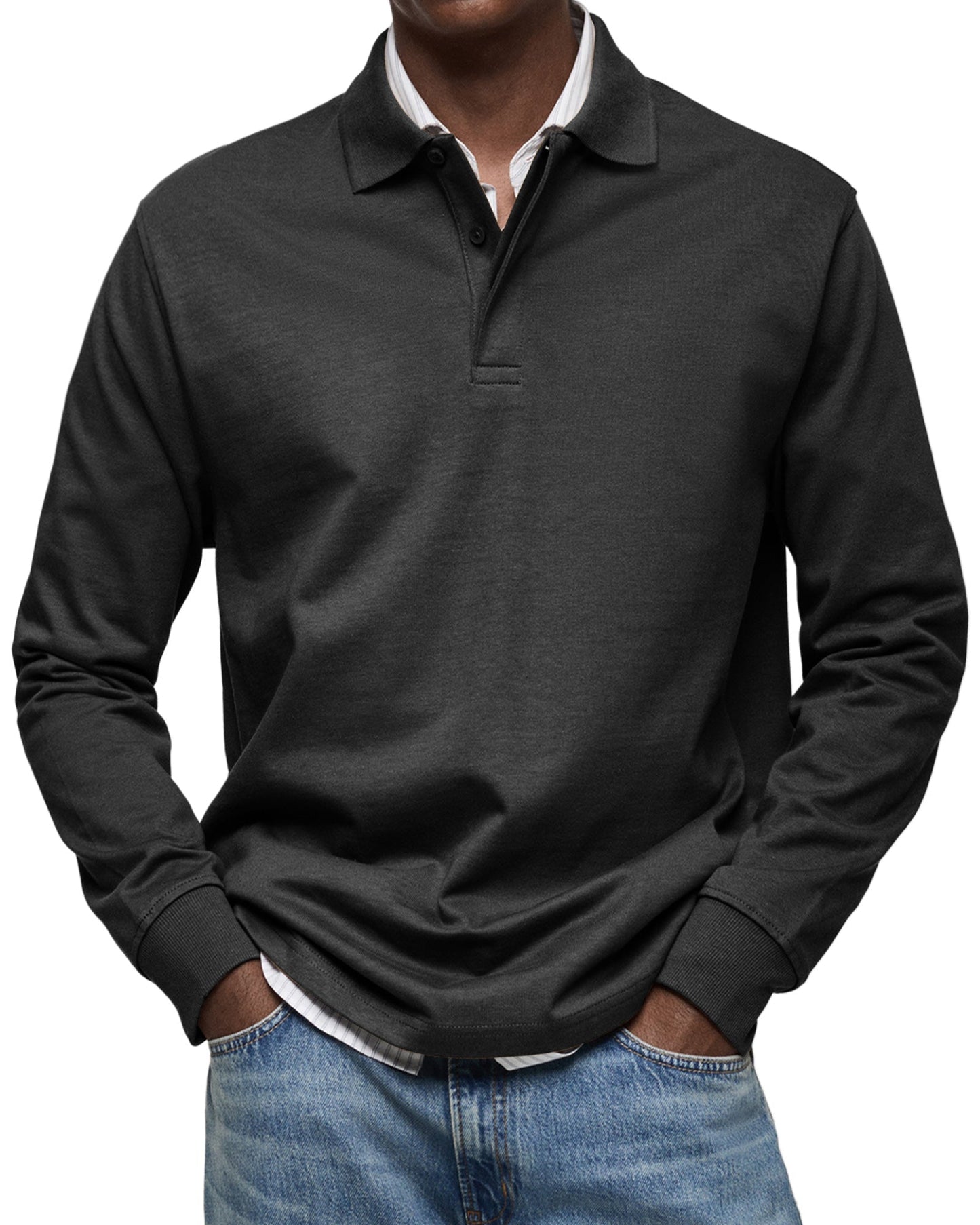 Elegant Long-Sleeve Polo