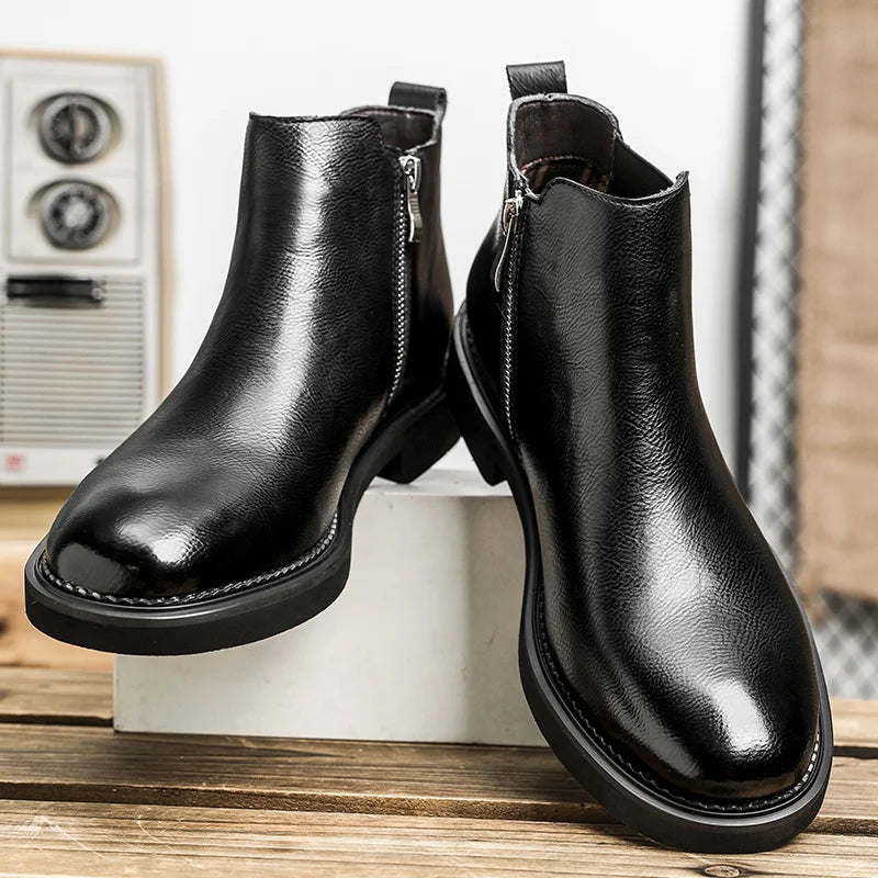 Stylish Leather Chelsea Boots