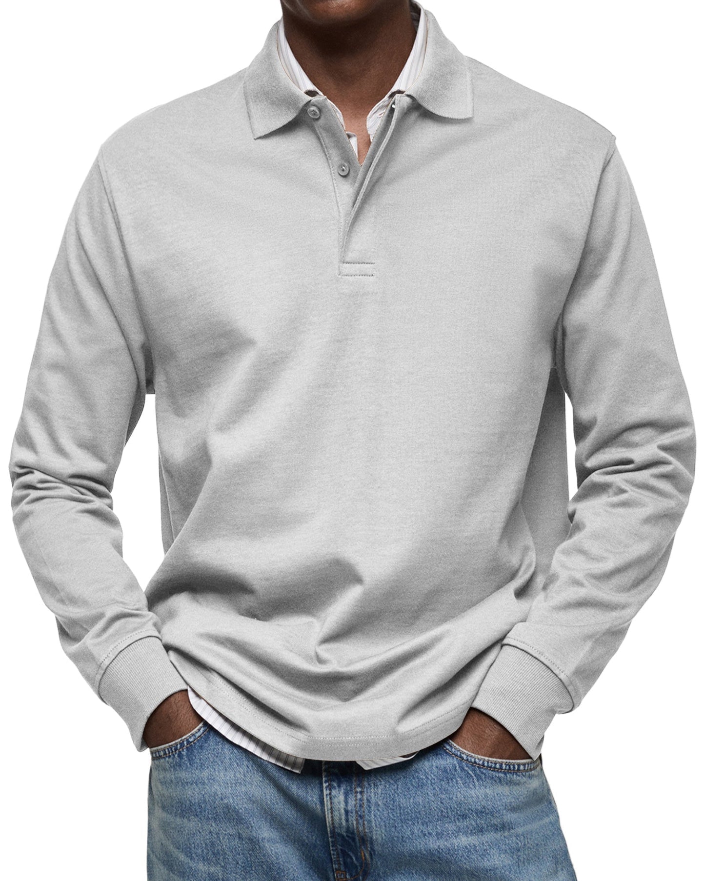 Elegant Long-Sleeve Polo